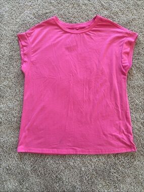 Amazon Women's Short Sleeve Tee in Bright Pink